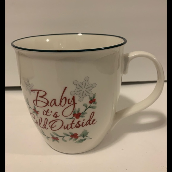 NEW Pfaltzgraff Winterberry “Baby it’s Cold Outside”Oversized 2 Sided Design Mug - Picture 1 of 7